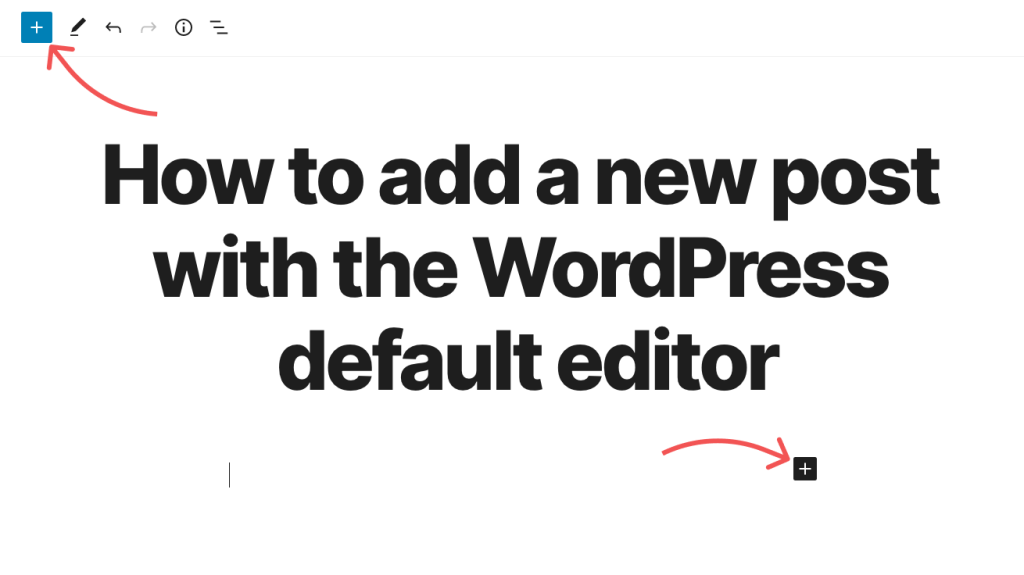How to add a new content block in the WordPress Default Editor