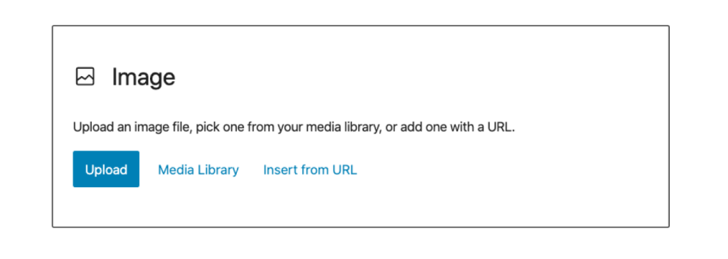 How to add an image block with the default WordPress editor